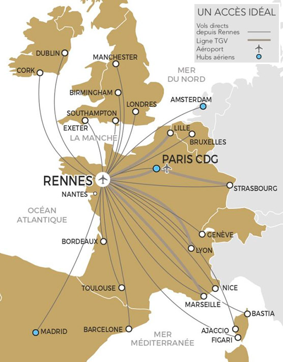 Lignes aériennes - Rennes